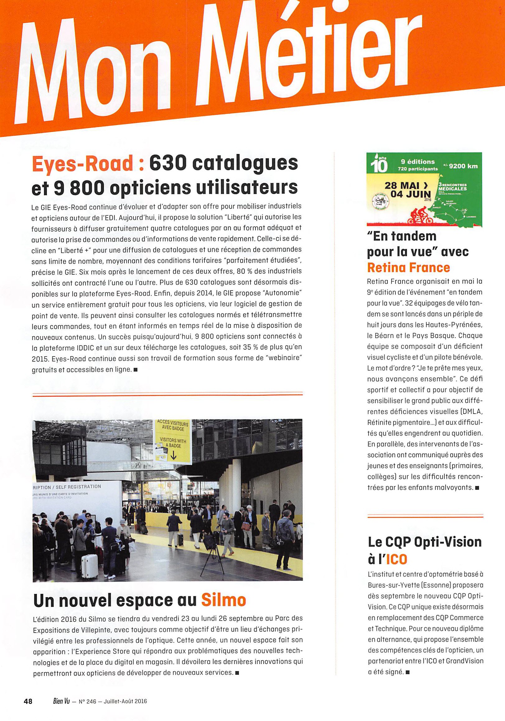 Bien Vu, « Eyes-Road : 630 catalogues et 9 800 opticiens utilisateurs »