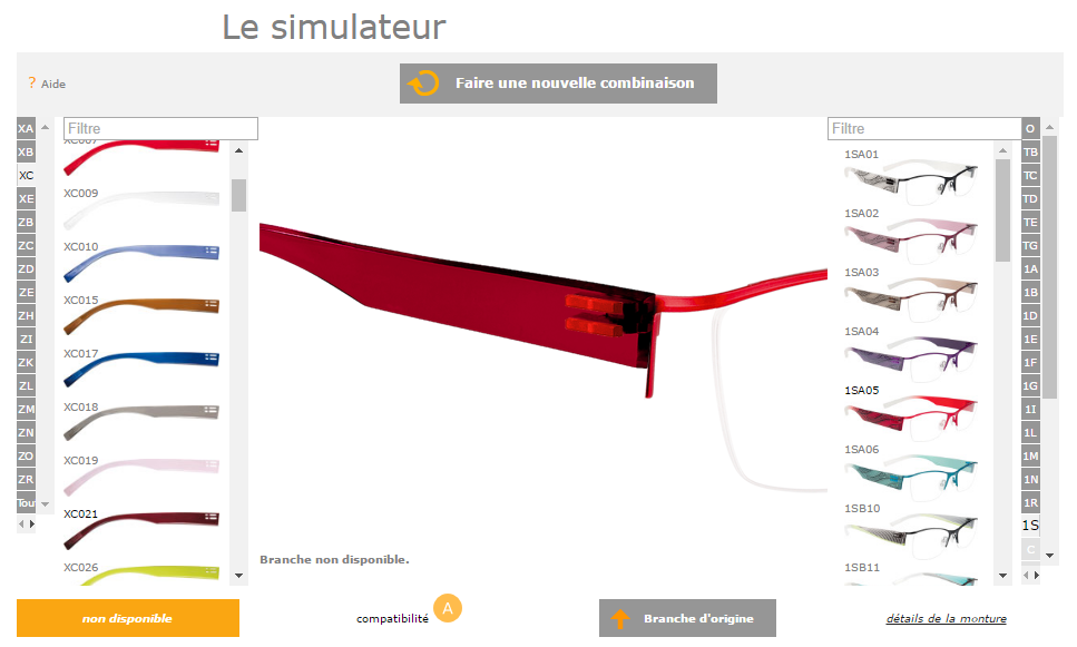 Lunettes branches interchangeables atol prix hotsell