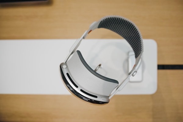 Casque Apple Vision Pro vu du dessus