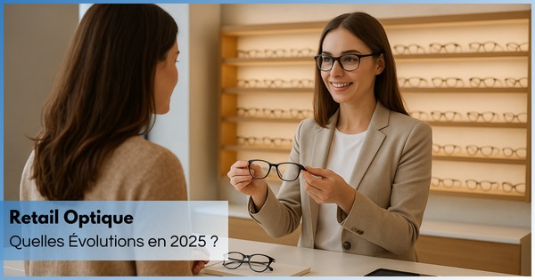 opticienne tend une paire de lunettes à une cliente