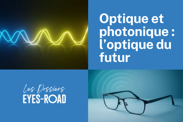 couverture d’article avec lunettes et lumière photonique